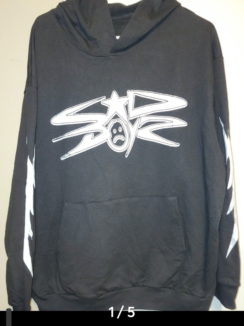 SAD BOYZ BLACK HOODIE SZ LARGE NWT